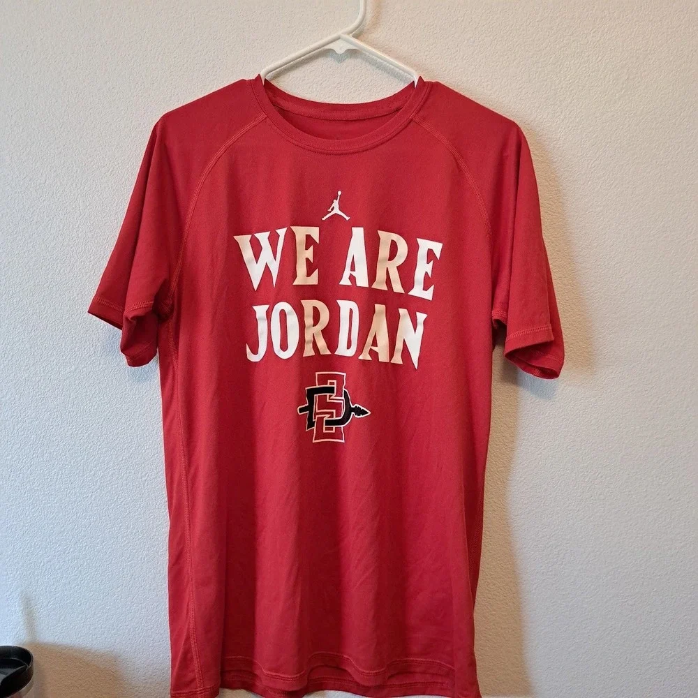 Jordan San Diego State Aztecs SDSU We Are Jordan Dri-FIT Red Shirt Mens Large